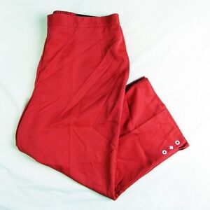 Alfred Dunner Capri Red Classic Fit Comfort Waist Button Accent Women's Size 12
